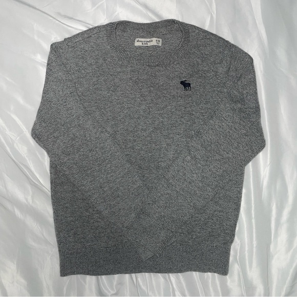 A&FITCH grey knit long sleeve crew neck sweater - Picture 5 of 5